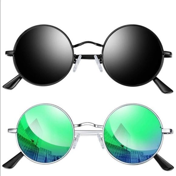 𝅺Round polarized sunglasses pack of 2 - Picture 1 of 5